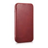 iCarer CE Oil Wax Premium Leather Folio Case magneettinen läppäkotelo iPhone 14 Plus -puhelimelle, MagSafe, punainen (AKI14220707-RD)