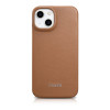 iCarer CE Premium Leather Folio Case magneettinen läppäkotelo iPhone 14 Plus -puhelimelle, MagSafe, ruskea (WMI14220715-BN)
