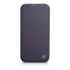 iCarer CE Premium Leather Folio Case magneettinen läppäkotelo iPhone 14 Plus -puhelimelle, MagSafe, tummanvioletti (WMI14220715-DP)