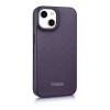 iCarer CE Premium Leather Folio Case magneettinen läppäkotelo iPhone 14 Plus -puhelimelle, MagSafe, tummanvioletti (WMI14220715-DP)
