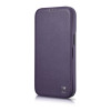 iCarer CE Premium Leather Folio Case magneettinen läppäkotelo iPhone 14 Plus -puhelimelle, MagSafe, tummanvioletti (WMI14220715-DP)