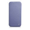 iCarer CE Premium Leather Folio Case nahkakotelo Apple iPhone 14 Plus / 15 Plus -puhelimille, MagSafe, vaaleanvioletti (ICR413)