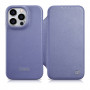 iCarer CE Premium Leather Folio Case nahkakotelo Apple iPhone 14 Pro Max -puhelimelle, MagSafe, vaaleanvioletti (ICR419)