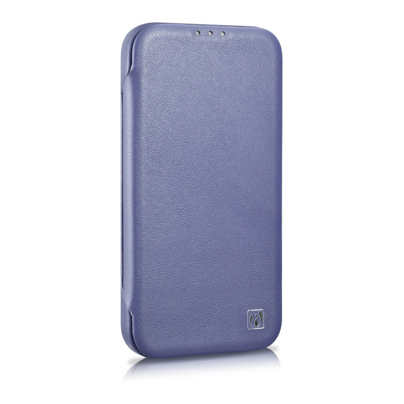 iCarer CE Premium Leather Folio Case nahkakotelo Apple iPhone 14 Pro Max -puhelimelle, MagSafe, vaaleanvioletti (ICR419)