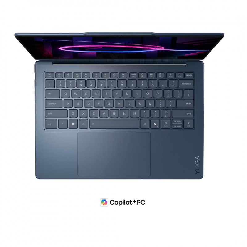 Lenovo Yoga 9i 2-in-1 Aura Edition 14IPH11 83SE001XPB kannettava tietokone, 14" 2,8K OLED-kosketusnäyttö, Intel Core Ultra 7 355, 32 GB RAM, 512 GB SSD, sininen