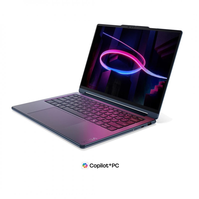 Lenovo Yoga 9i 2-in-1 Aura Edition 14IPH11 83SE001XPB kannettava tietokone, 14" 2,8K OLED-kosketusnäyttö, Intel Core Ultra 7 355, 32 GB RAM, 512 GB SSD, sininen