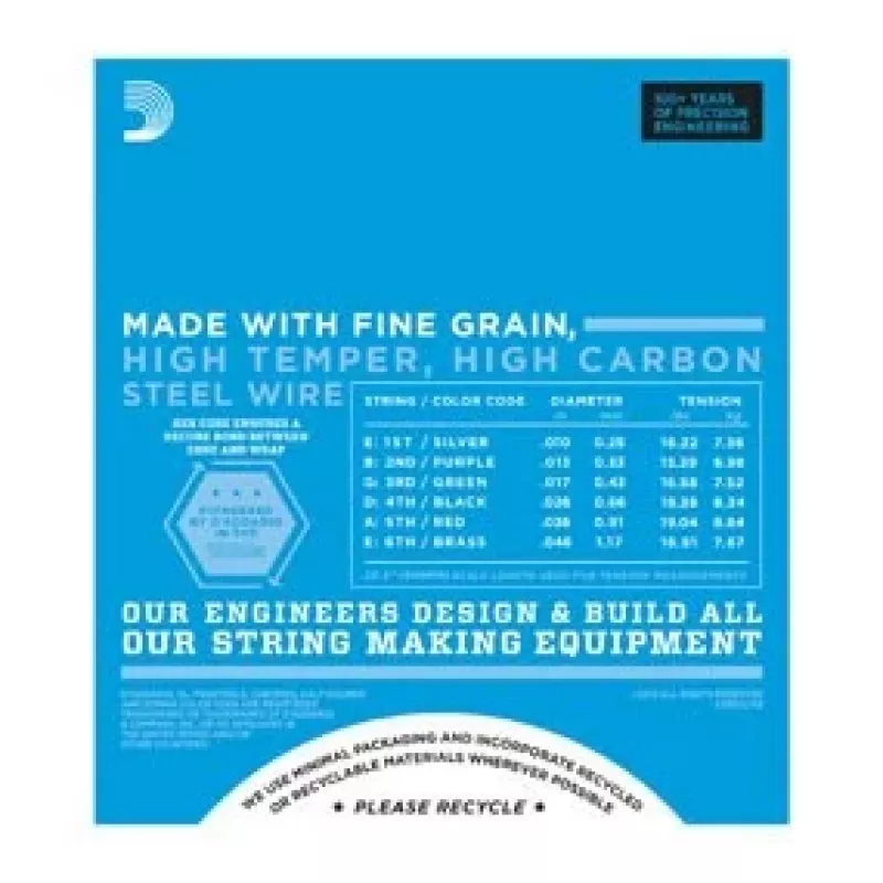 D'Addario EXL110 Regular Light sähkökitaran kielet, 10-46
