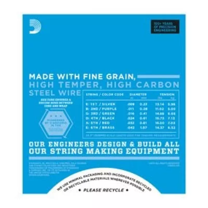 D'Addario EXL120 Super Light sähkökitaran kielet, 9-42