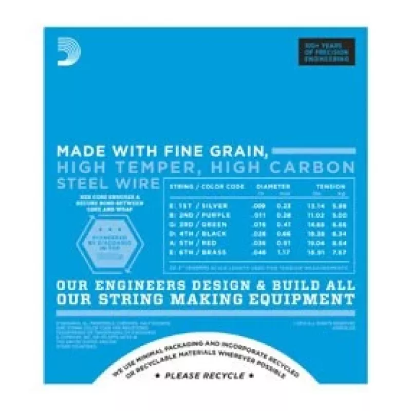 D'Addario EXL125 XL Nickel Round Wound sähkökitaran kielet, 9-46