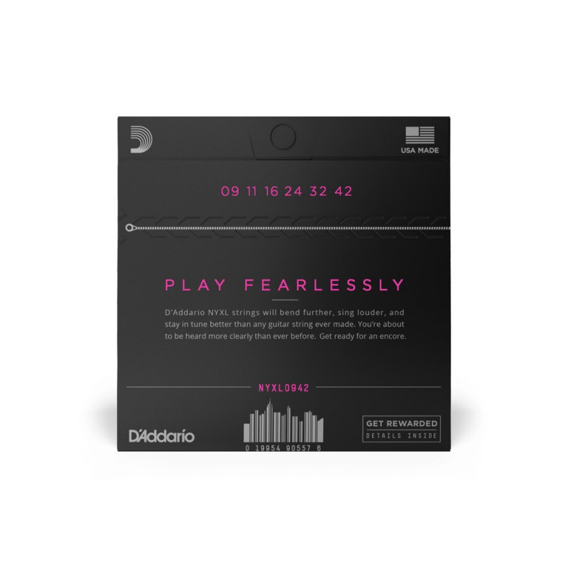 D'Addario NYXL0942 sähkökitaran kielet, 09–42