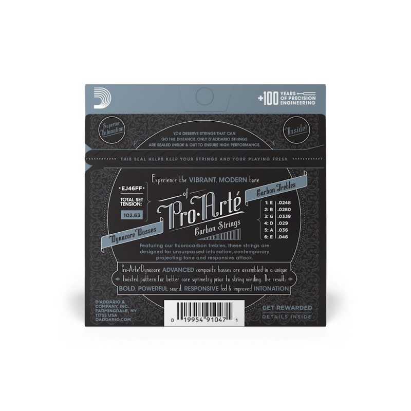 D'Addario EJ46FF Pro-Arté Carbon klassisen kitaran kielet