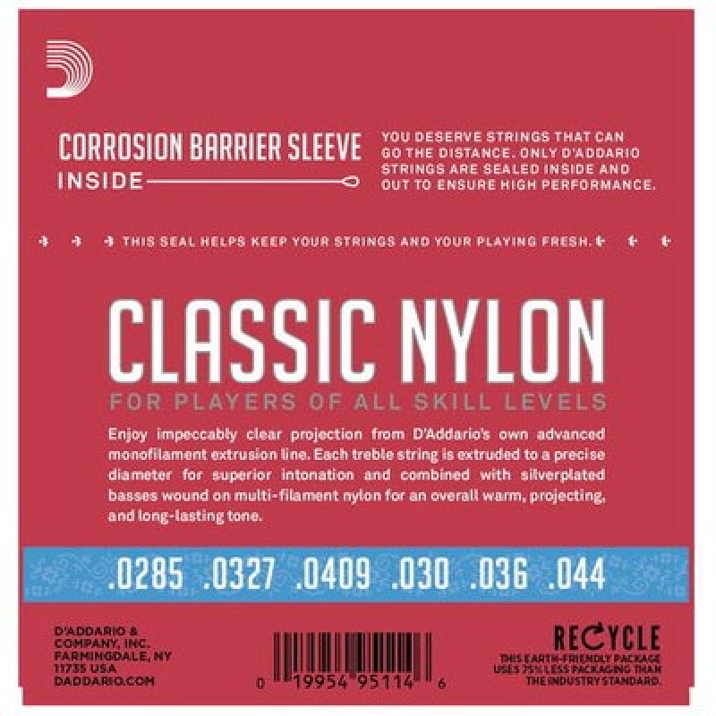 D'Addario EJ27H klassisen kitaran kielet
