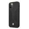 BMW BMHCP12LRSCSK Perforate Sides nahkainen kova suojakuori laitteelle Apple iPhone 12 Pro Max, musta