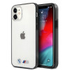 BMW BMHCP12SMBTOK Sandblast kova suojakuori Apple iPhone 12 mini -puhelimelle, läpinäkyvä