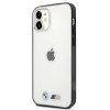 BMW BMHCP12SMBTOK Sandblast kova suojakuori Apple iPhone 12 mini -puhelimelle, läpinäkyvä
