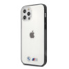 BMW BMHCP12LMBTOK Sandblast kova suojakuori Apple iPhone 12 Pro Max -puhelimelle, läpinäkyvä