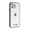 BMW BMHCP12LMBTOK Sandblast kova suojakuori Apple iPhone 12 Pro Max -puhelimelle, läpinäkyvä