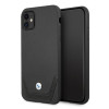 BMW BMHCN61RSWPK Leather Perforate kova suojakuori Apple iPhone 11 -puhelimelle, musta
