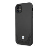 BMW BMHCN61RSWPK Leather Perforate kova suojakuori Apple iPhone 11 -puhelimelle, musta