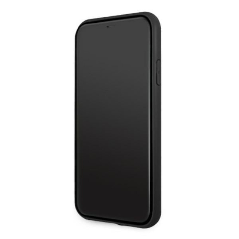 BMW BMHCN61RSWPK Leather Perforate kova suojakuori Apple iPhone 11 -puhelimelle, musta