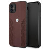 BMW BMHCN61RSPPR Leather Curve Perforate kova suojakuori Apple iPhone 11 -puhelimelle, punainen