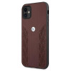 BMW BMHCN61RSPPR Leather Curve Perforate kova suojakuori Apple iPhone 11 -puhelimelle, punainen