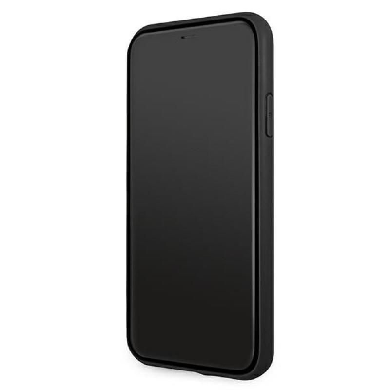 BMW BMHCN61RSPPR Leather Curve Perforate kova suojakuori Apple iPhone 11 -puhelimelle, punainen