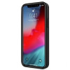 Mercedes-AMG AMHCP12SGSEBK Leather Debossed Lines kova suojakuori Apple iPhone 12 mini -puhelimelle, musta