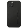 Mercedes-AMG AMHCP13MDOLBK Leather Hot Stamped kova suojakuori Apple iPhone 13 -puhelimelle, musta