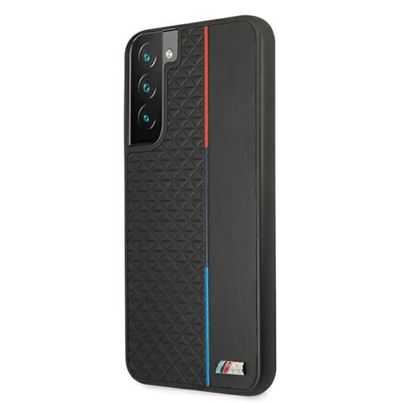 BMW BMHCS22MTRTBK kova suojakuori Samsung Galaxy S22+ -puhelimelle, M Collection Triangles, musta