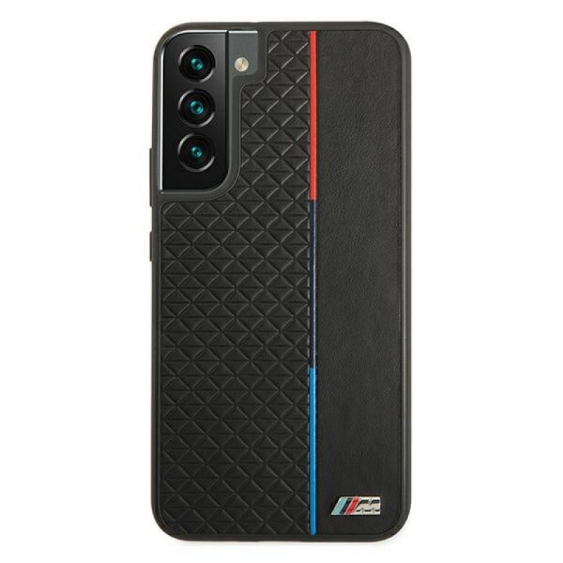BMW BMHCS22MTRTBK kova suojakuori Samsung Galaxy S22+ -puhelimelle, M Collection Triangles, musta