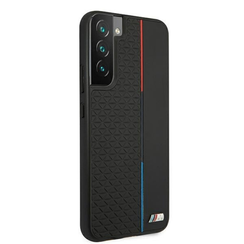 BMW BMHCS22MTRTBK kova suojakuori Samsung Galaxy S22+ -puhelimelle, M Collection Triangles, musta