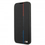 BMW BMBKS22MTRTBK kirjakotelo Samsung Galaxy S22+ -puhelimelle, M Collection Triangles, musta