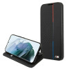 BMW BMBKS22MTRTBK kirjakotelo Samsung Galaxy S22+ -puhelimelle, M Collection Triangles, musta