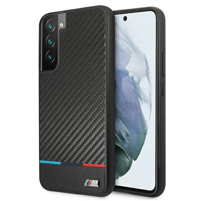 BMW BMHCS22MPUCARTCBK kova suojakuori Samsung Galaxy S22+ -puhelimelle, M Collection Triangles, musta