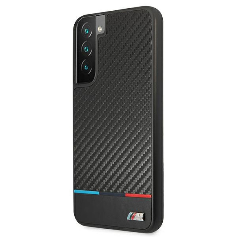 BMW BMHCS22MPUCARTCBK kova suojakuori Samsung Galaxy S22+ -puhelimelle, M Collection Triangles, musta