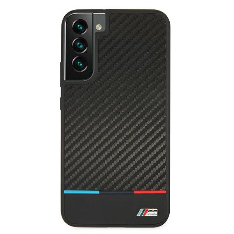 BMW BMHCS22MPUCARTCBK kova suojakuori Samsung Galaxy S22+ -puhelimelle, M Collection Triangles, musta