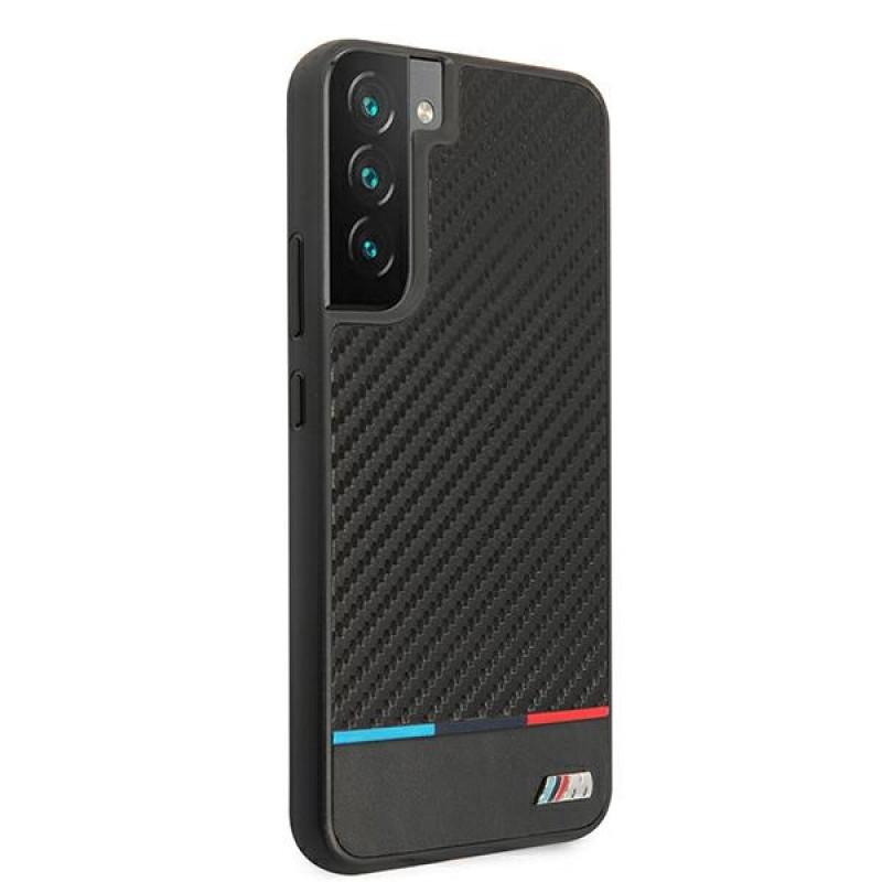BMW BMHCS22MPUCARTCBK kova suojakuori Samsung Galaxy S22+ -puhelimelle, M Collection Triangles, musta
