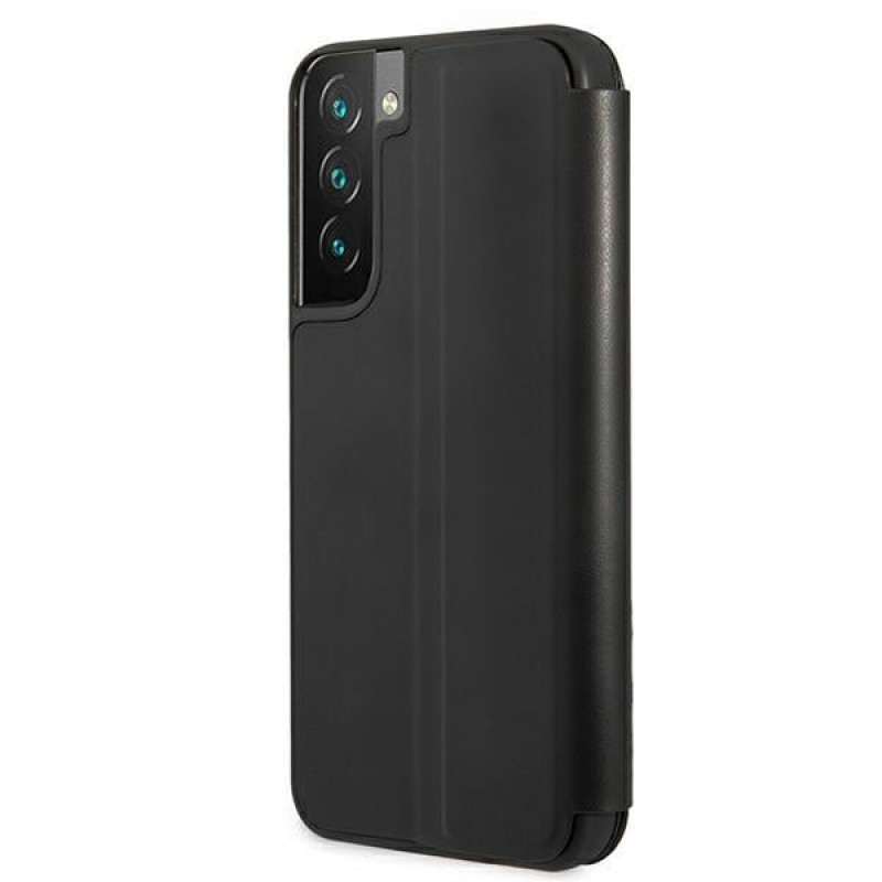 BMW BMBKS22MPUCARTCBK kirjakotelo Samsung Galaxy S22+ -puhelimelle, M Collection Triangles, musta