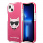 Karl Lagerfeld KLHCP13STPECPI kova suojakuori Apple iPhone 13 mini 5,4″ -puhelimelle, Choupette Head, fuksia