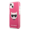 Karl Lagerfeld KLHCP13STPECPI kova suojakuori Apple iPhone 13 mini 5,4″ -puhelimelle, Choupette Head, fuksia