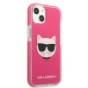 Karl Lagerfeld KLHCP13STPECPI kova suojakuori Apple iPhone 13 mini 5,4″ -puhelimelle, Choupette Head, fuksia