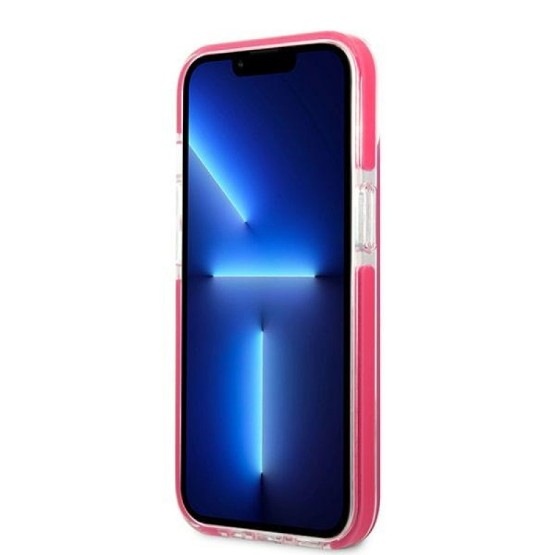 Karl Lagerfeld KLHCP13STPECPI kova suojakuori Apple iPhone 13 mini 5,4″ -puhelimelle, Choupette Head, fuksia