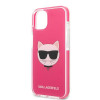 Karl Lagerfeld KLHCP13STPECPI kova suojakuori Apple iPhone 13 mini 5,4″ -puhelimelle, Choupette Head, fuksia