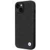 BMW BMHCP14S22RQDK Leather Quilted kova suojakuori puhelimelle iPhone 14 6,1", musta