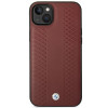 BMW BMHCP14S22RFGR Leather Diamond Pattern kova suojakuori puhelimelle iPhone 14 6,1", viininpunainen
