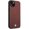 BMW BMHCP14S22RFGR Leather Diamond Pattern kova suojakuori puhelimelle iPhone 14 6,1", viininpunainen