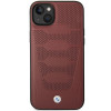 BMW BMHCP14S22RPSR suojakuori iPhone 14, viininpunainen, Leather Seats Pattern