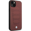 BMW BMHCP14S22RPSR suojakuori iPhone 14, viininpunainen, Leather Seats Pattern
