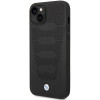BMW BMHCP14S22RPSK suojakuori iPhone 14, musta, Leather Seats Pattern